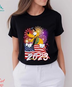 Pluto Dog American Flag 2023 4th Of July Independence Day Tshirt