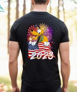 Pluto Dog American Flag 2023 4th Of July Independence Day Tshirt