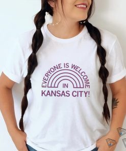 Rainbow everyone is welcome in Kansas City logo shirt