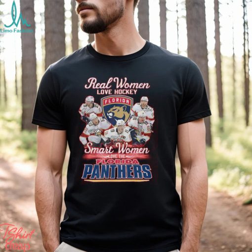 Real Women Love Hockey Smart Women Love The Florida Panthers T Shirt