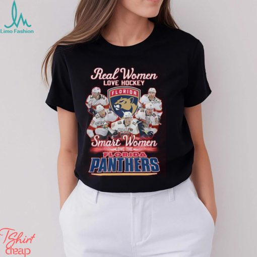 Real Women Love Hockey Smart Women Love The Florida Panthers T Shirt