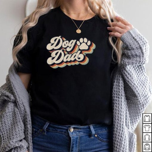 Retro Groovy Dog Dad Daddy Father’s Day Dogs Paw Puppy Lover Crewneck Sweatshirt