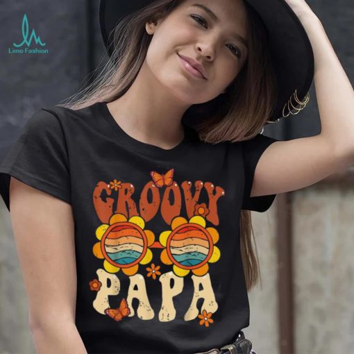 Retro Groovy Papa 70s Aesthetic 1970’s Father’s Day Long Sleeve T shirt