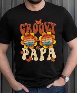 Retro Groovy Papa 70s Aesthetic 1970’s Father’s Day Long Sleeve T shirt