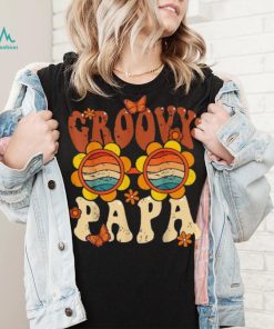 Retro Groovy Papa 70s Aesthetic 1970’s Father’s Day Long Sleeve T shirt