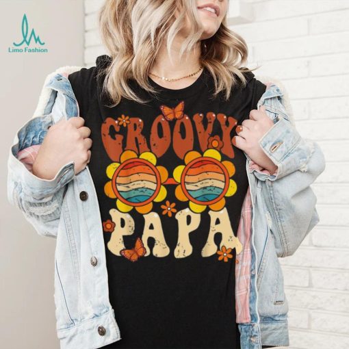 Retro Groovy Papa 70s Aesthetic 1970’s Father’s Day Long Sleeve T shirt