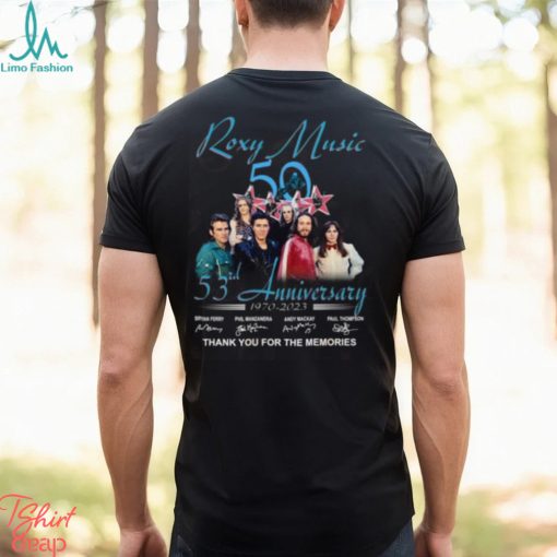 Roxy Music 53rd Anniversary 1970 – 2023 Thank You For The Memories T Shirt