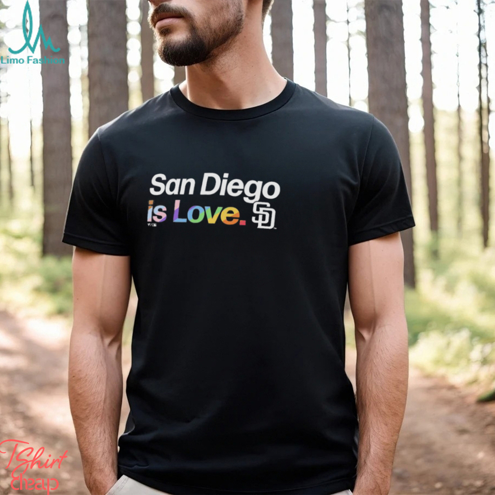 San Diego Padres Pride Graphic T-Shirt - White - Womens