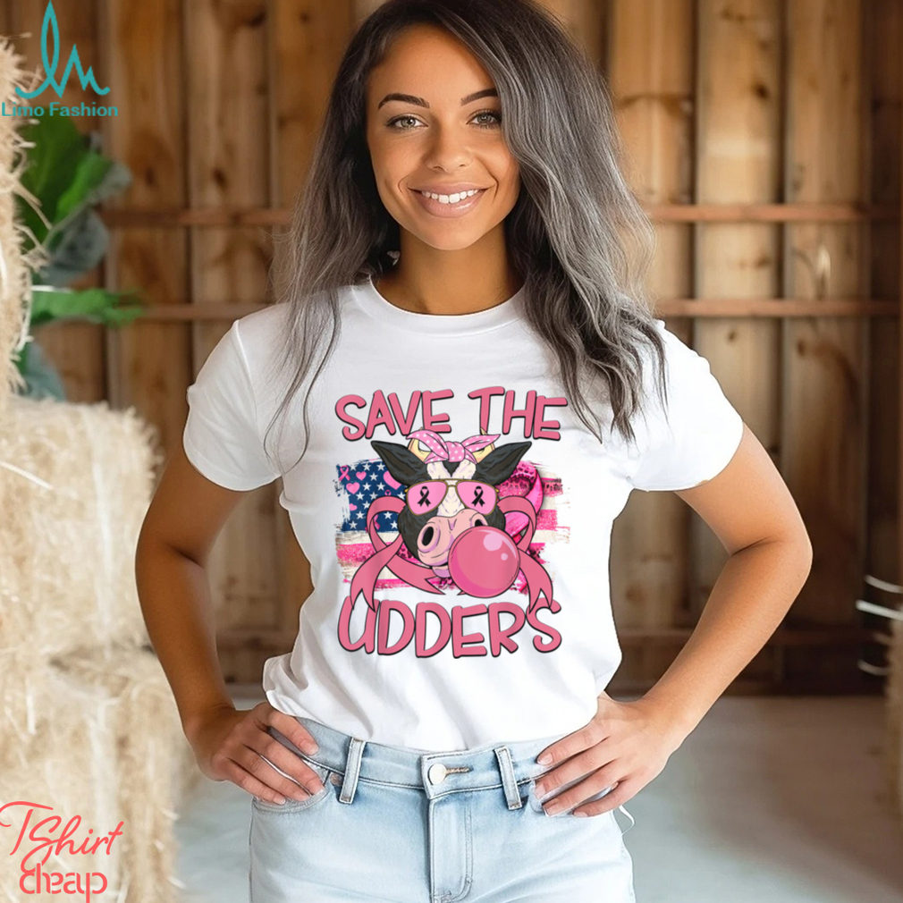 Save The Udders Breast Cancer Awareness Warrior Cow T Shirt - Limotees