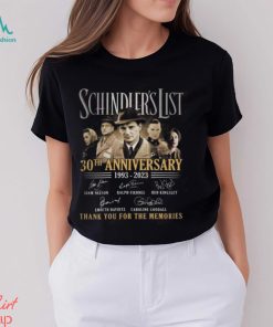 Schindler’s List 30th Anniversary 1993 – 2023 Thank You For The Memories T Shirt