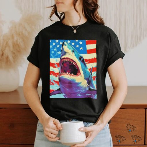 Sharks The Pop Art Patriotic Predator Shirt