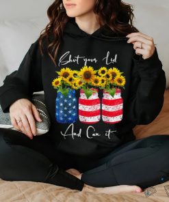 Shut your Lid and Can it Canning Sunflower 4th Of July T Shirt