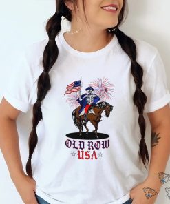 Skeleton riding horse with beer and American flag 4th of July shirt