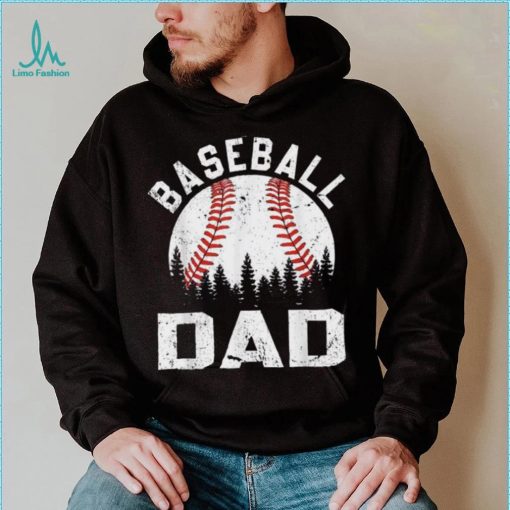 Softball Baseball Dad Retro Vintage Gift Ball Father’s Day Crewneck Sweatshirt