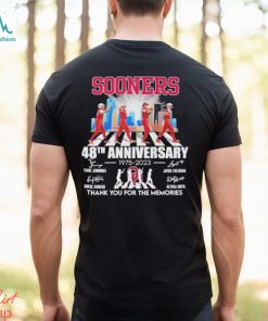 Sooners 48th Anniversary 1975–2023 Thank You For The Memories signatures Shirt