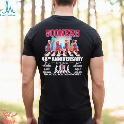 Sooners 48th Anniversary 1975–2023 Thank You For The Memories signatures Shirt