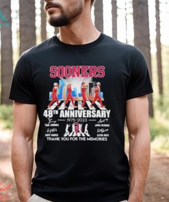 Sooners 48th Anniversary 1975–2023 Thank You For The Memories signatures Shirt