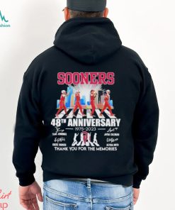 Sooners 48th Anniversary 1975–2023 Thank You For The Memories signatures Shirt
