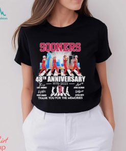Sooners 48th Anniversary 1975–2023 Thank You For The Memories signatures Shirt