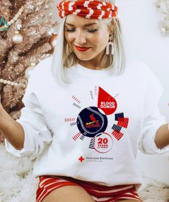 St. Louis Cardinals Blood Donor St. Louis Cardinals 20 years of giving American Red Cross logo shirt