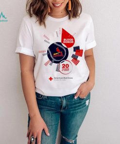 St. Louis Cardinals Blood Donor St. Louis Cardinals 20 years of giving American Red Cross logo shirt