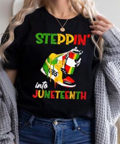 Stepping Into Juneteenth 1865 Pride Black African American T shirt