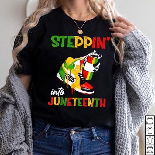 Stepping Into Juneteenth 1865 Pride Black African American T shirt