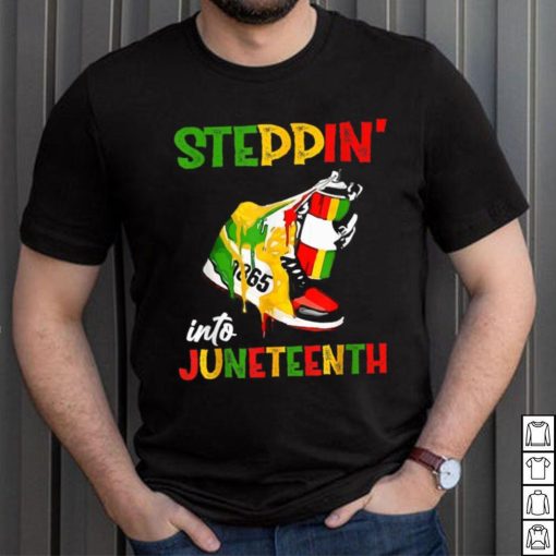 Stepping Into Juneteenth 1865 Pride Black African American T shirt
