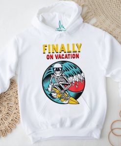 Surfing skeleton on Vacation art shirt