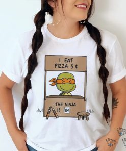 Teenage Mutant Ninja Turtles X Peanuts I eat Pizza 5 cent the Ninja is in shirt