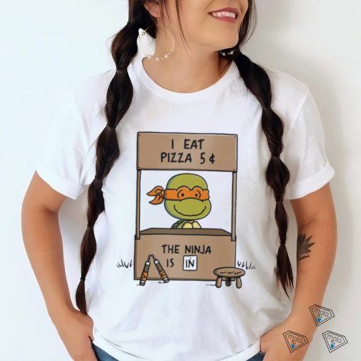 Teenage Mutant Ninja Turtles X Peanuts I eat Pizza 5 cent the Ninja is in shirt