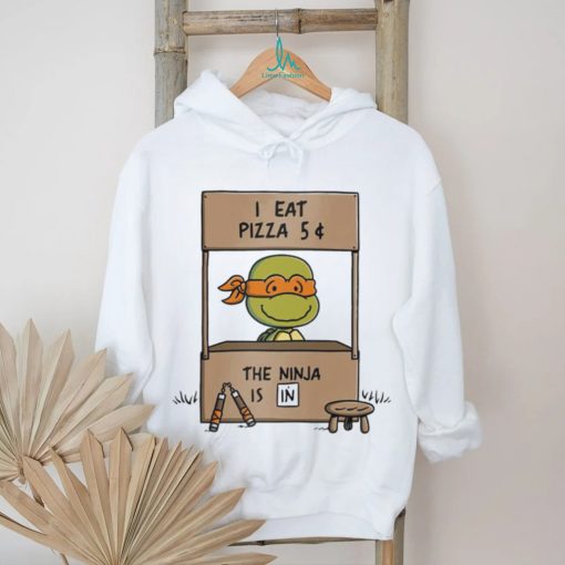 Teenage Mutant Ninja Turtles X Peanuts I eat Pizza 5 cent the Ninja is in shirt