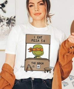 Teenage Mutant Ninja Turtles X Peanuts I eat Pizza 5 cent the Ninja is in shirt