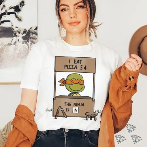 Teenage Mutant Ninja Turtles X Peanuts I eat Pizza 5 cent the Ninja is in shirt