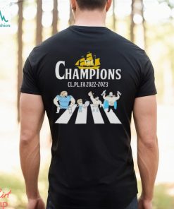 The Champions CL PL FA 2022 2023 Manchester City abbey road shirt