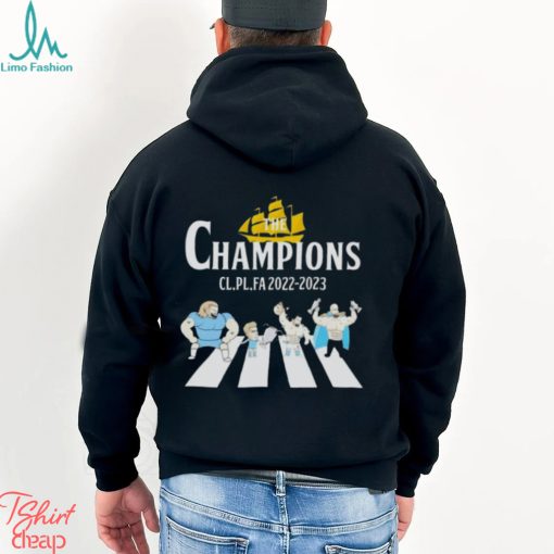 The Champions CL PL FA 2022 2023 Manchester City abbey road shirt