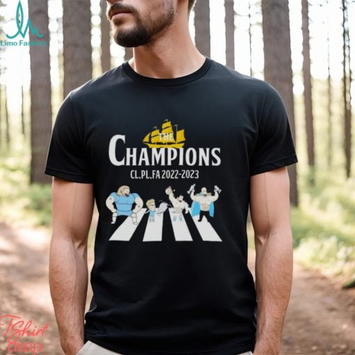 The Champions CL PL FA 2022 2023 Manchester City abbey road shirt