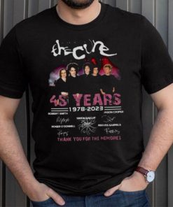 The Cure Shows of a Lost World 45 years 1978 2023 thank you for the memories signatures shirt