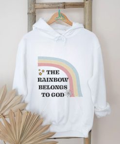 The Rainbow belongs to God logo shirt