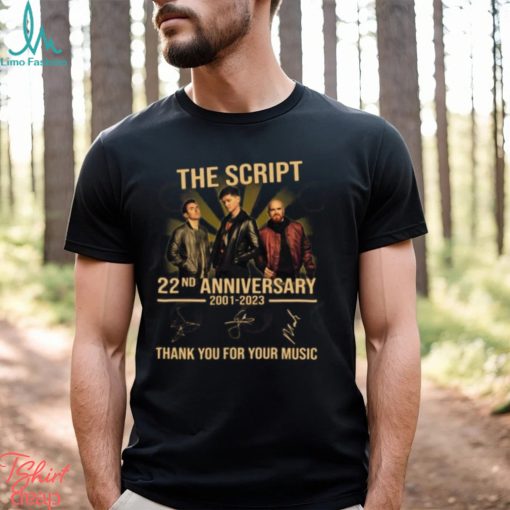 The Script 22nd Anniversary 2001 – 2023 Thank You For The Memories T Shirt