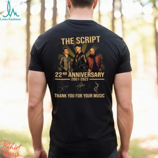 The Script 22nd Anniversary 2001 – 2023 Thank You For The Memories T Shirt