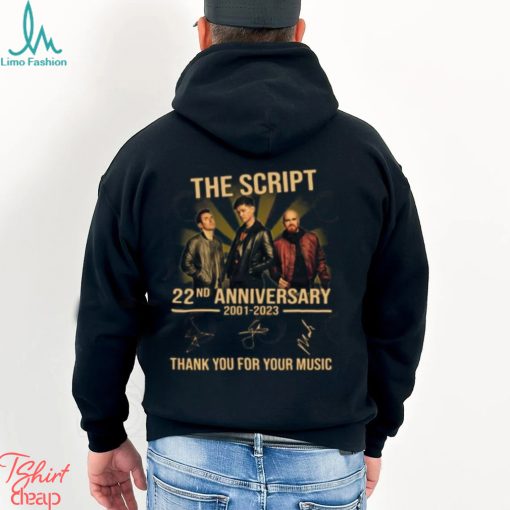 The Script 22nd Anniversary 2001 – 2023 Thank You For The Memories T Shirt