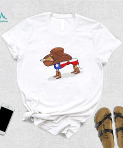 The cowboy dog of Texas flag shirt