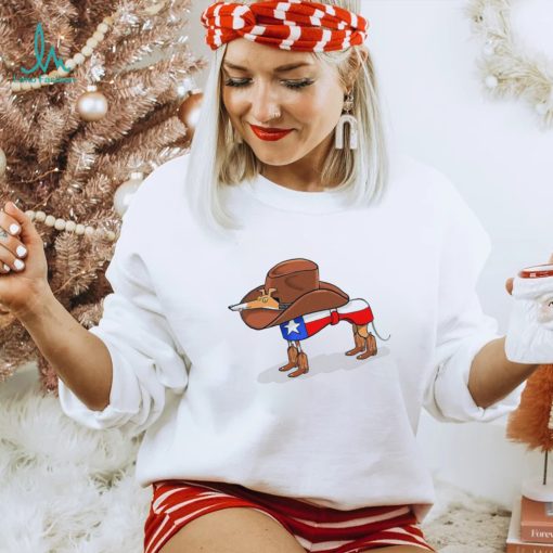 The cowboy dog of Texas flag shirt
