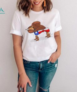 The cowboy dog of Texas flag shirt