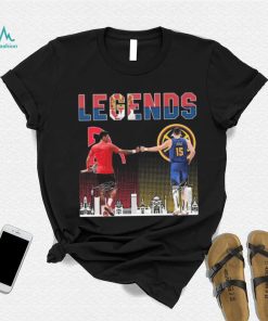 The egends novak djokovic and nikola jokić skyline signature 2023 shirt