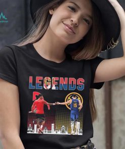 The egends novak djokovic and nikola jokić skyline signature 2023 shirt