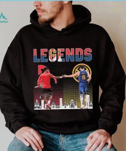 The egends novak djokovic and nikola jokić skyline signature 2023 shirt