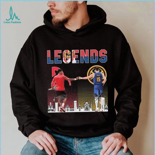 The egends novak djokovic and nikola jokić skyline signature 2023 shirt