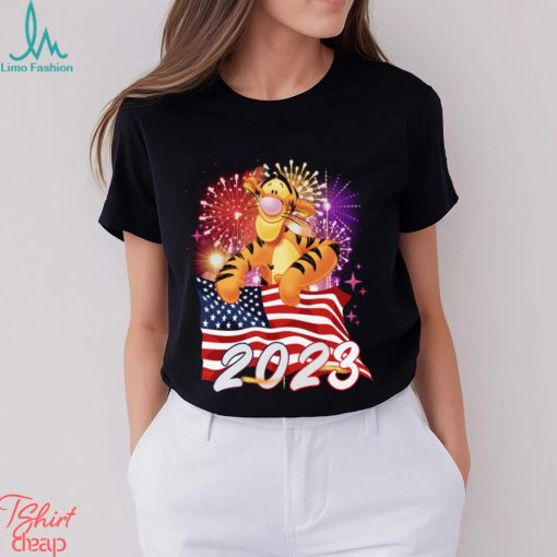 Tigger American Flag 2023 4th Of July Independence Day Tshirt